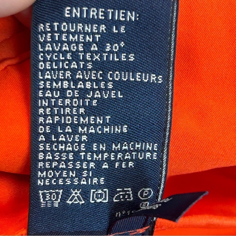 Ralph Lauren golf bright orange belted mini skirt skort Sz 10 - Picture 7 of 13